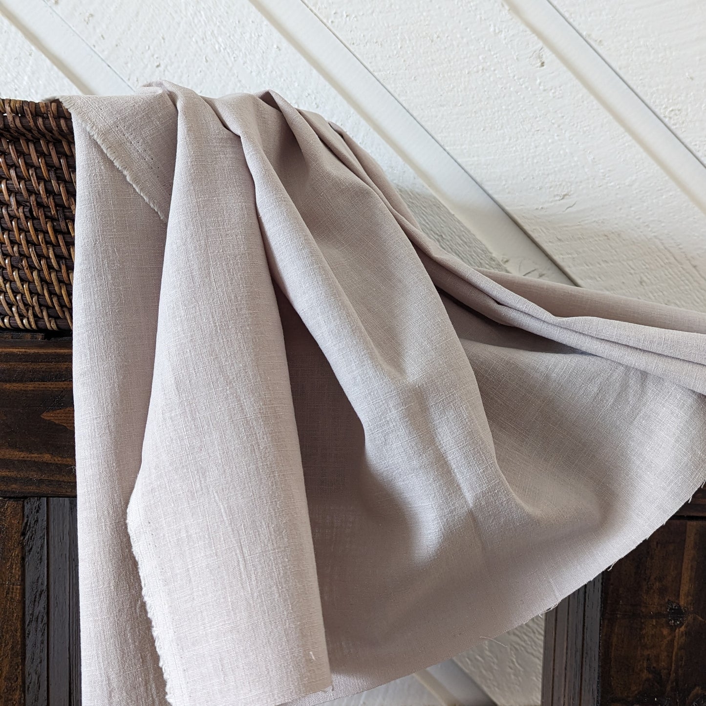 Linen fabric by the yard. Multipurpose medium weight linen blend fabric.