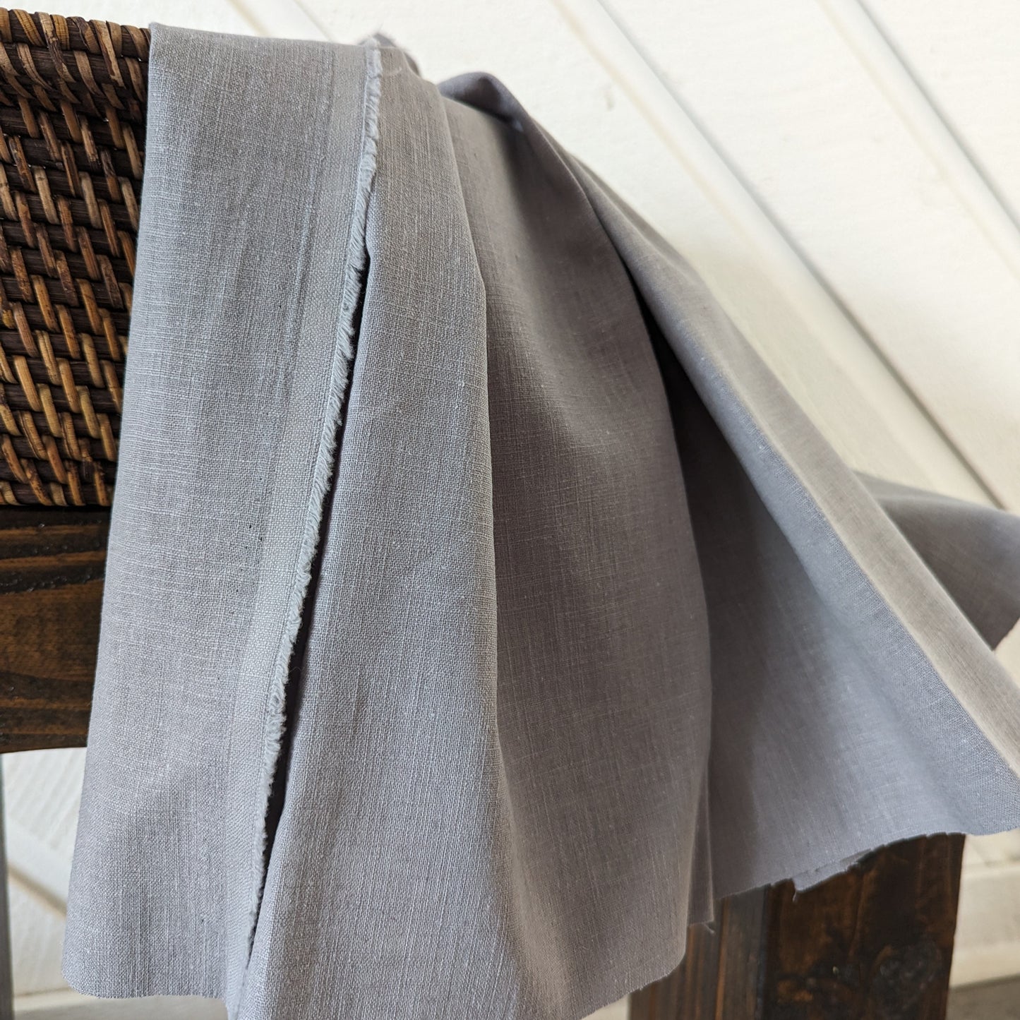 Linen fabric by the yard. Multipurpose medium weight linen blend fabric.