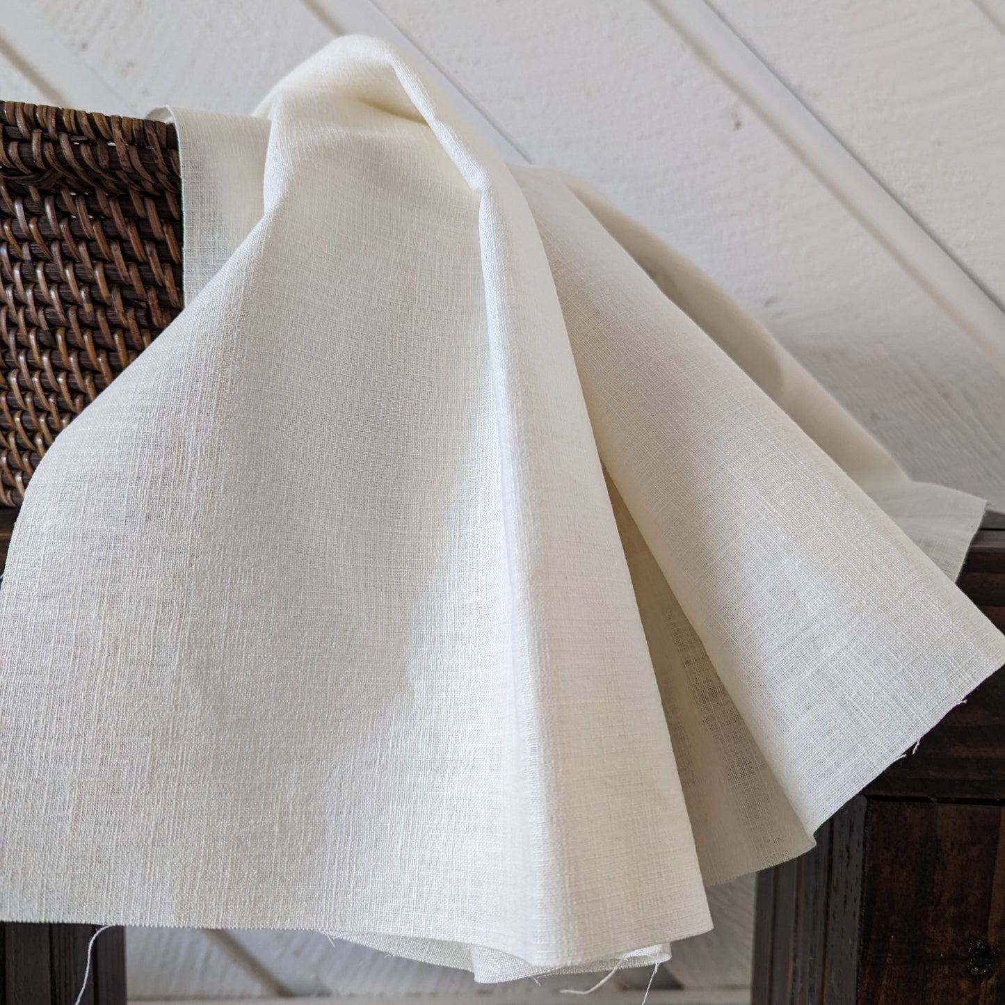 Linen fabric by the yard. Multipurpose medium weight linen blend fabric.