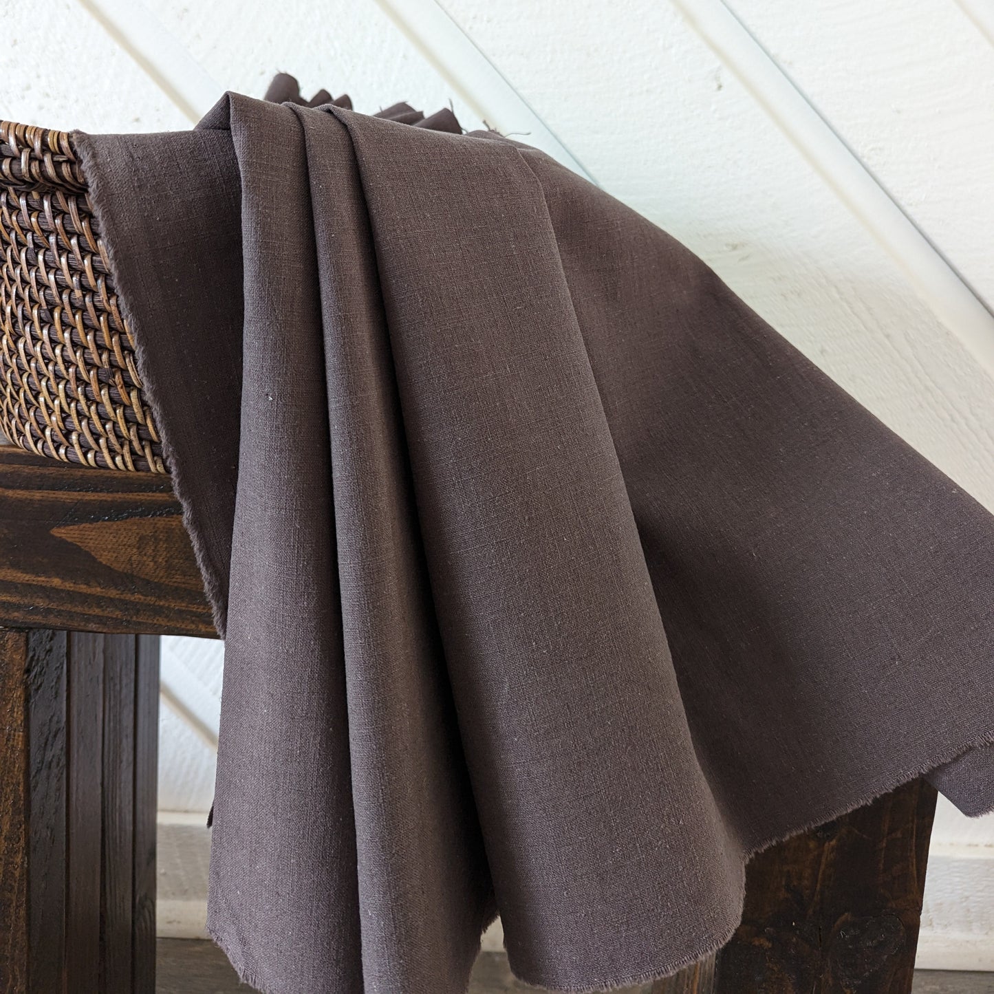 Linen fabric by the yard. Multipurpose medium weight linen blend fabric.