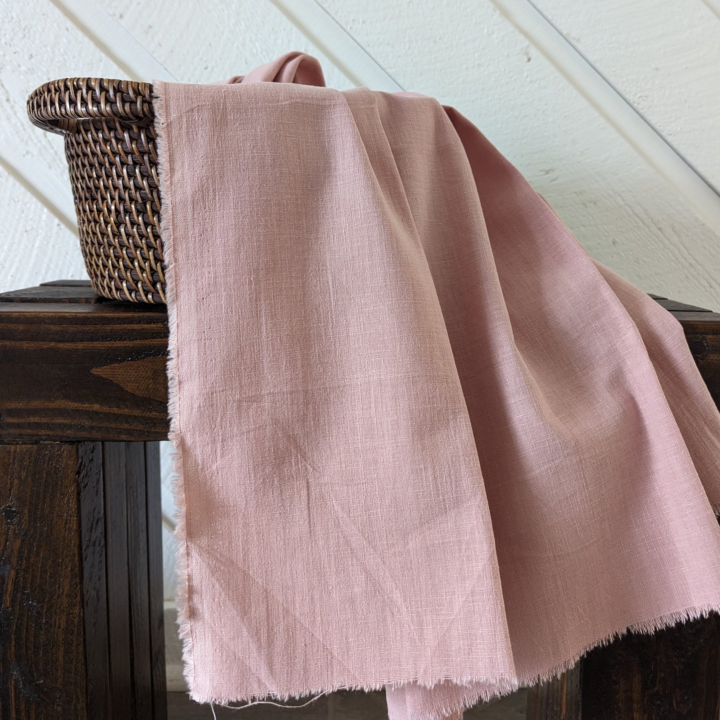 Linen fabric by the yard. Multipurpose medium weight linen blend fabric.