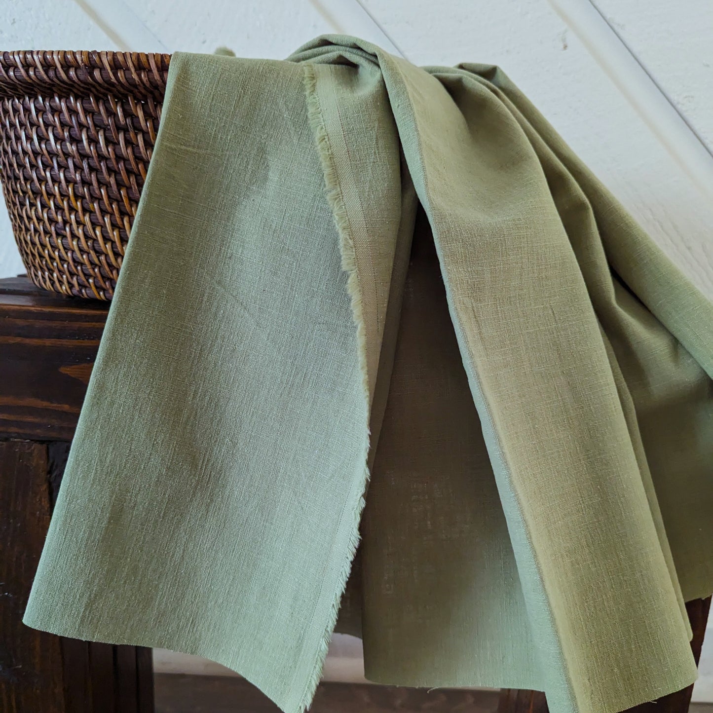 Linen fabric by the yard. Multipurpose medium weight linen blend fabric.