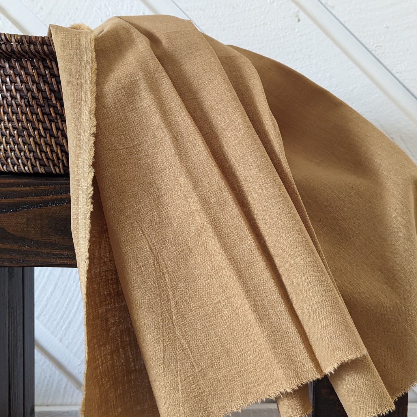 Linen fabric by the yard. Multipurpose medium weight linen blend fabric.