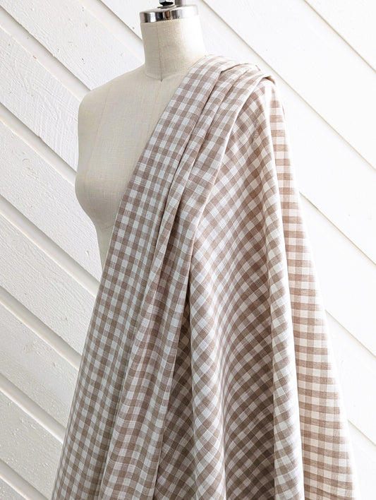 Gingham Linen. Gingham fabric by the yard.