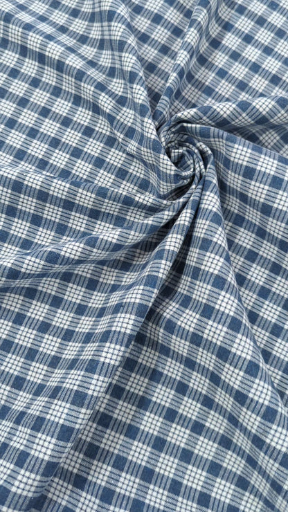 Tartan Paid, Navy & White