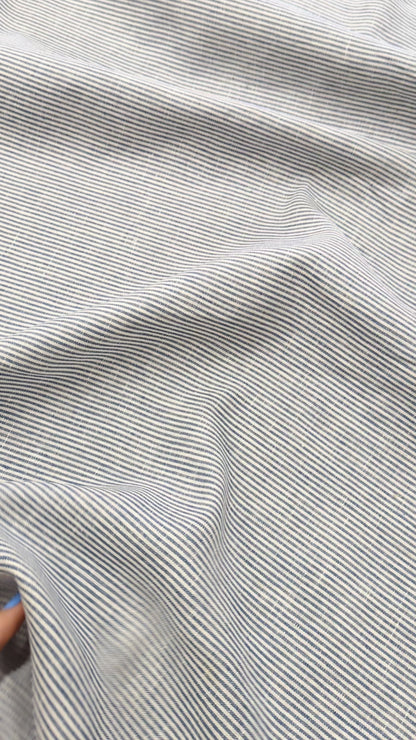 Pinstripe, White & Blue