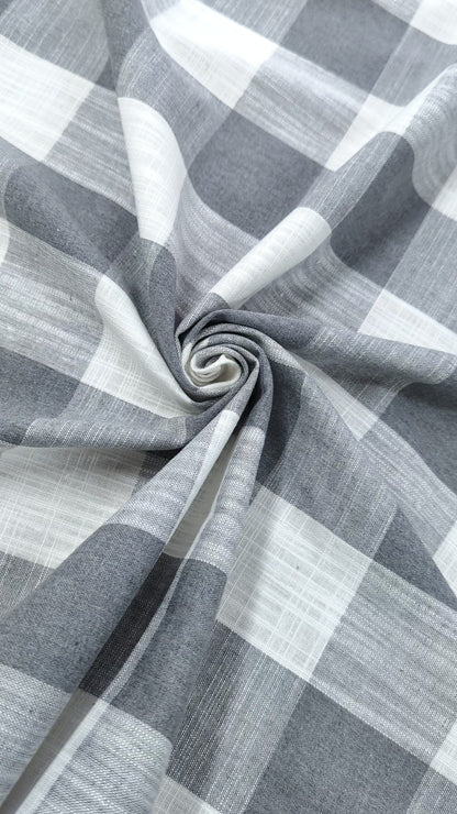 Buffalo Plaid, Grey & White