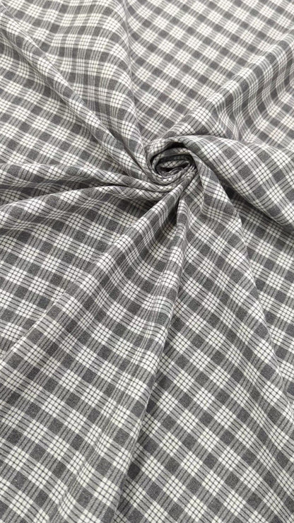 Tartan Plaid, Grey & White