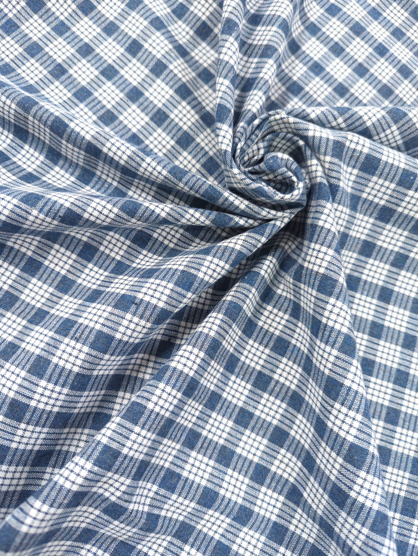 Tartan Paid, Navy & White