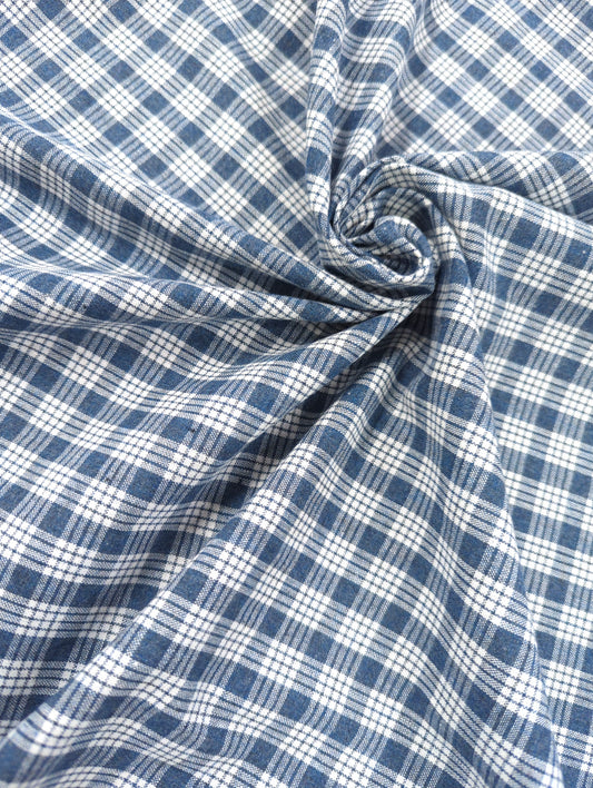Tartan Paid, Navy & White